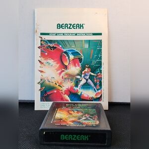 Atari Berzerk Game Cartridge and Manual